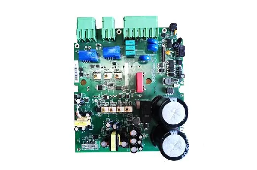 Industrial power control board rebuilt through PCB reverse engineering with through-hole power components